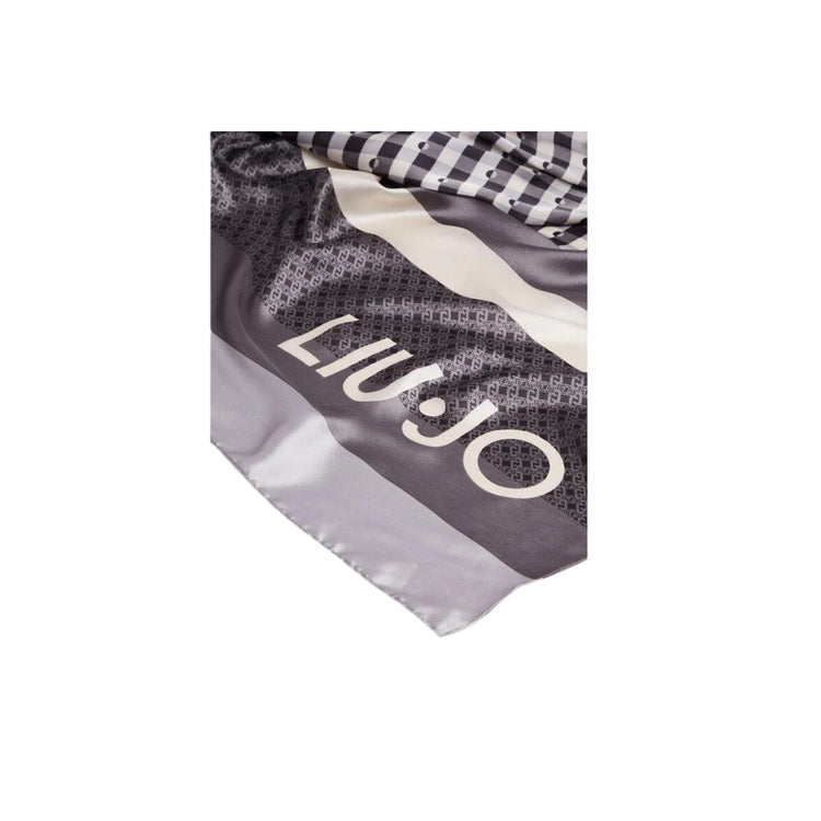 Pashmina Donna stampa geometrica con logo