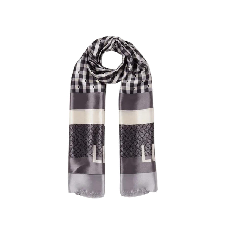 Pashmina Donna stampa geometrica con logo