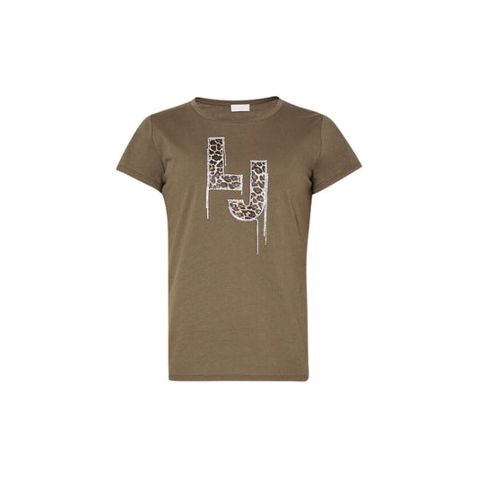 T-Shirt femme avec logo léopard