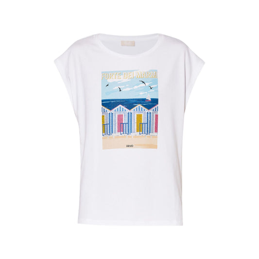 T-shirt con stampa "Forte dei Marmi" sul petto