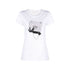 T-shirt con stampa e strass colore Bianco