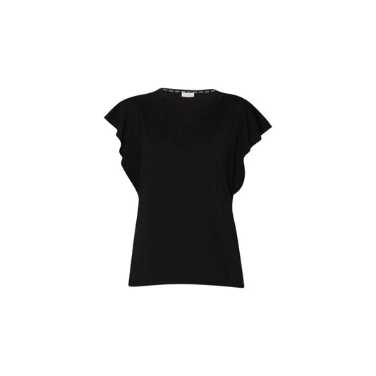 Eco-sustainable T-shirt with rhinestones - Black
