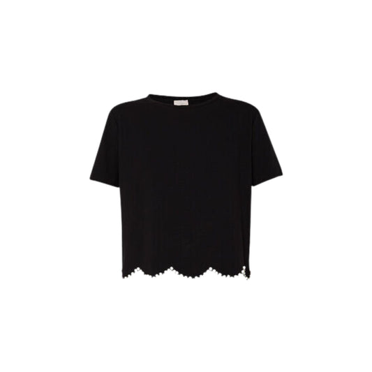 Women's T-shirt with wave hem