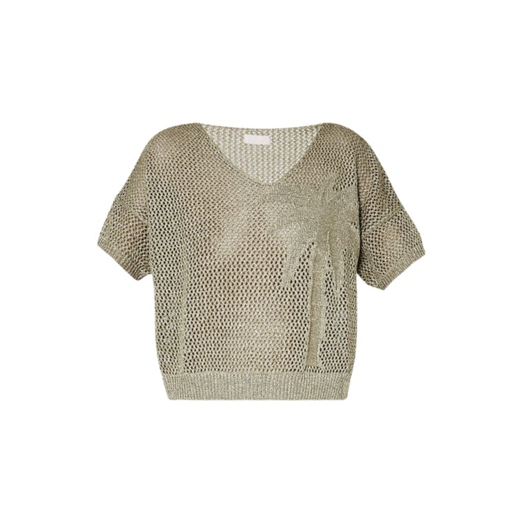 Women's T-shirt with mesh effect