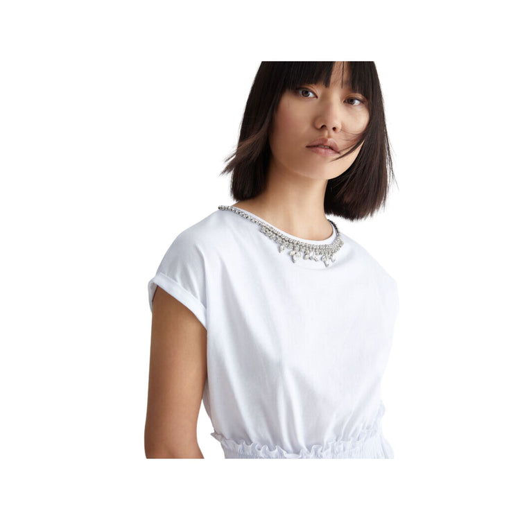 Women's T-shirt with jewel applications