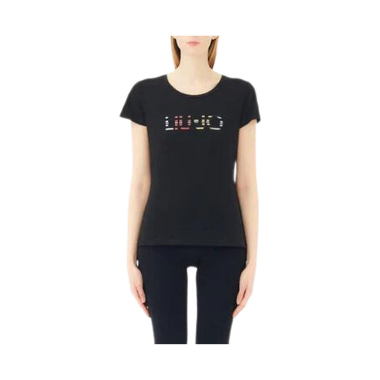 T-shirt femme avec logo strass