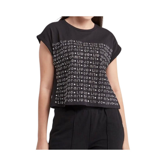 T-shirt femme avec logo strass