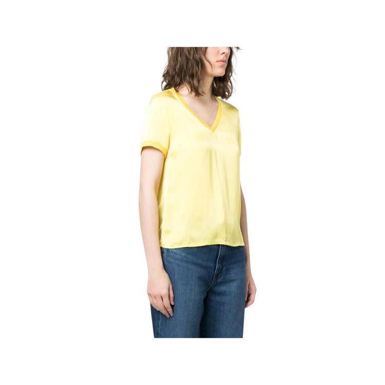 Women's blouse with V-neck