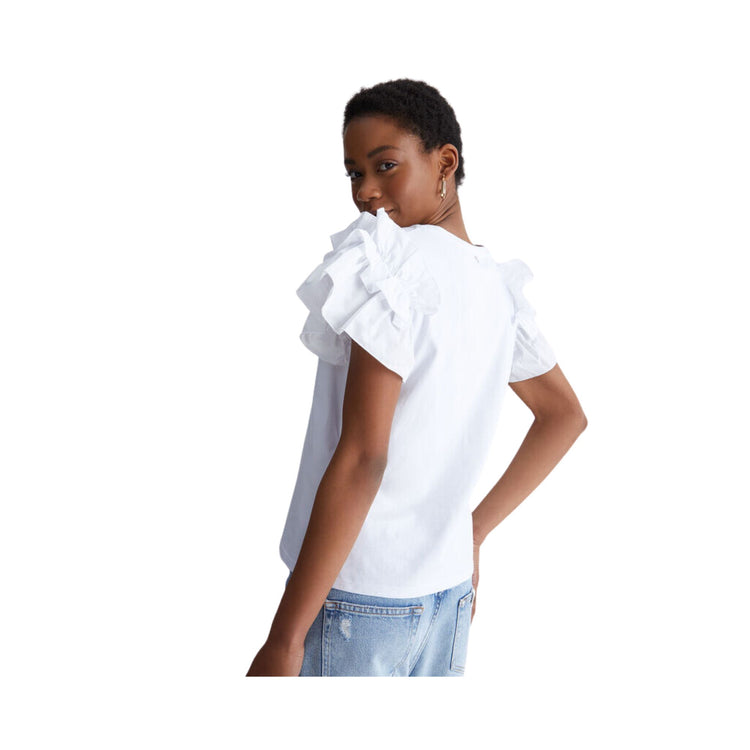 Women's t-shirt with ruffles - Orchidea
