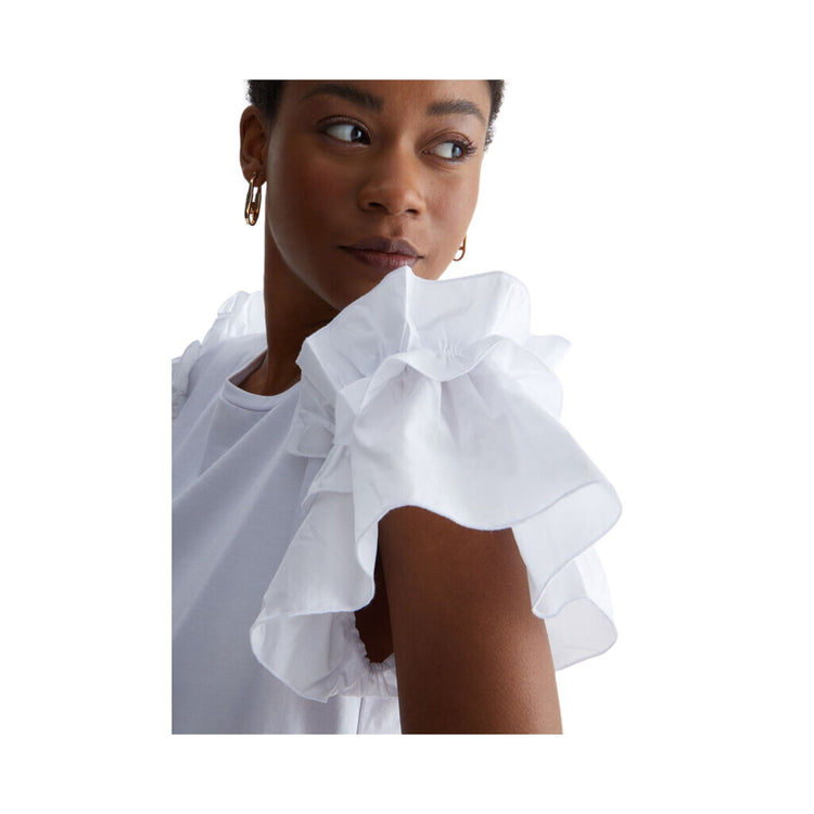 Women's t-shirt with ruffles - Orchidea