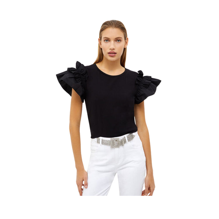 Women's t-shirt with ruffles - Orchidea