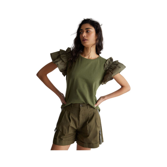 T-shirt con rouches donna - Orchidea