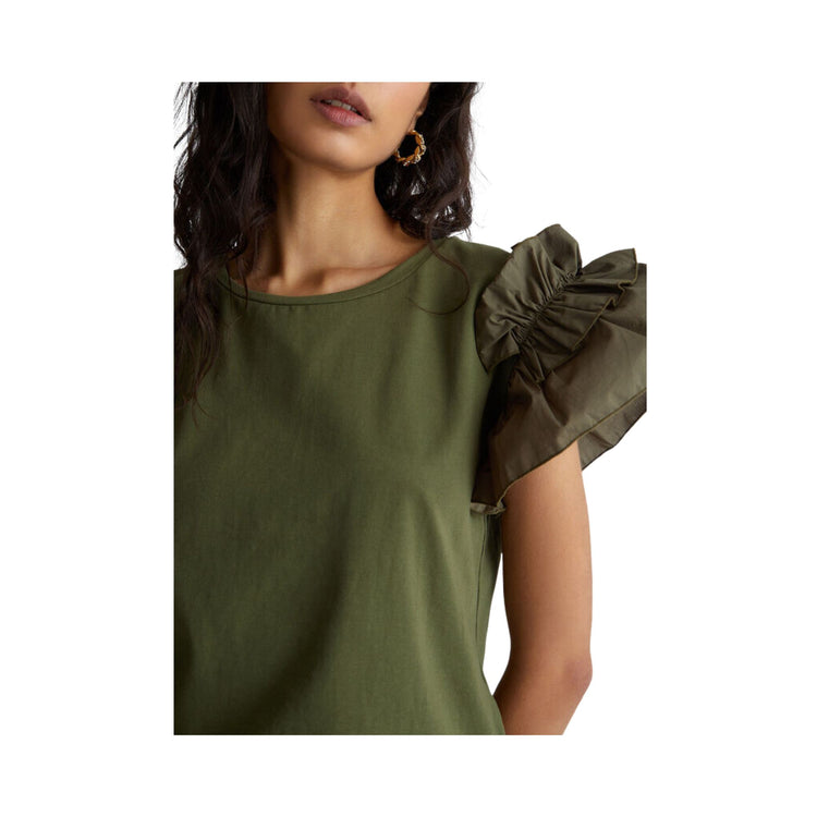 Women's t-shirt with ruffles - Orchidea