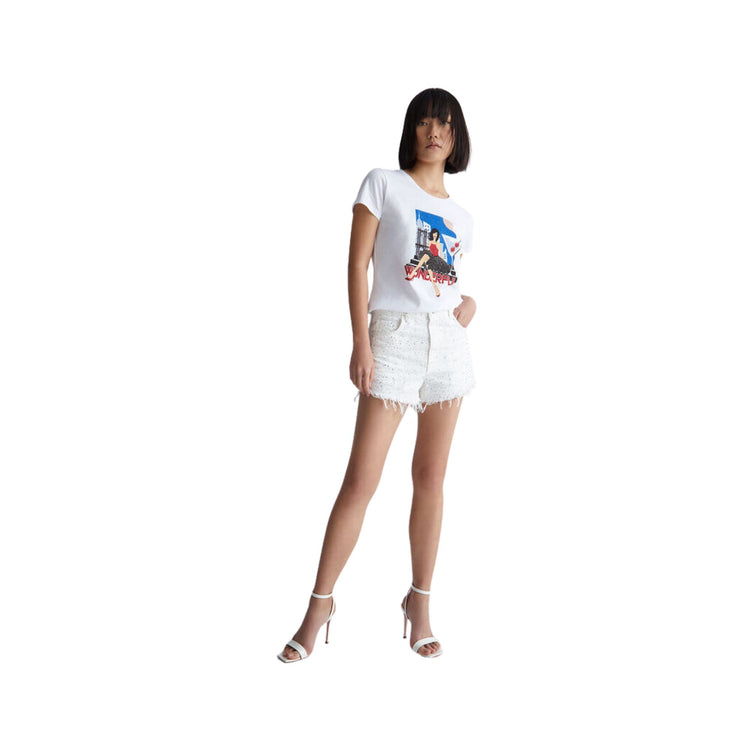 Women's T-shirt with print on the chest