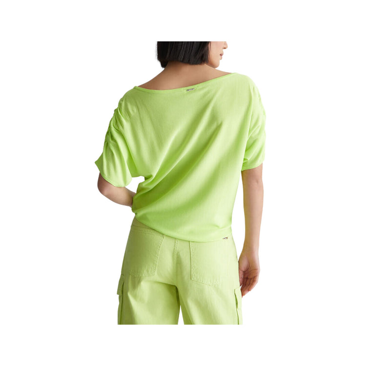 Pull femme manches froncées