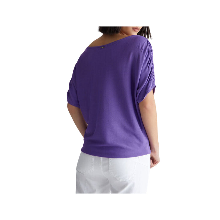 Pull femme manches froncées