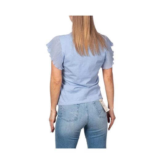 Women's T-shirt with flounced sleeves