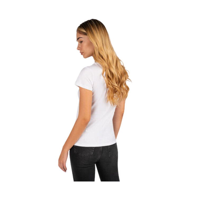 T-shirt Donna con stampa in rilievo e strass