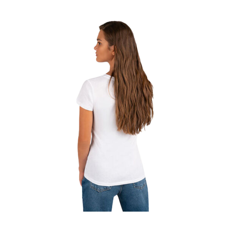 T-shirt Donna con stampa in rilievo e strass