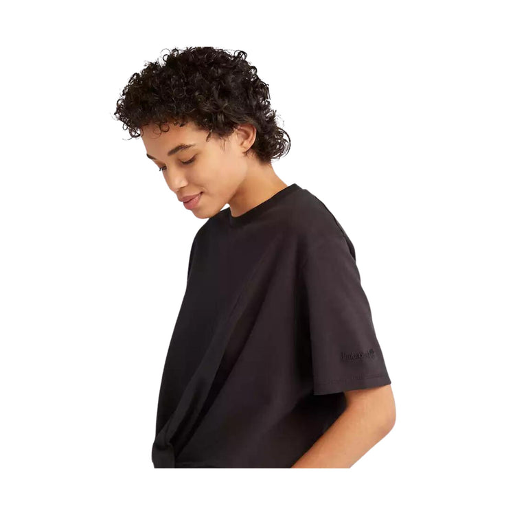 T-shirt Donna con drappeggio frontale