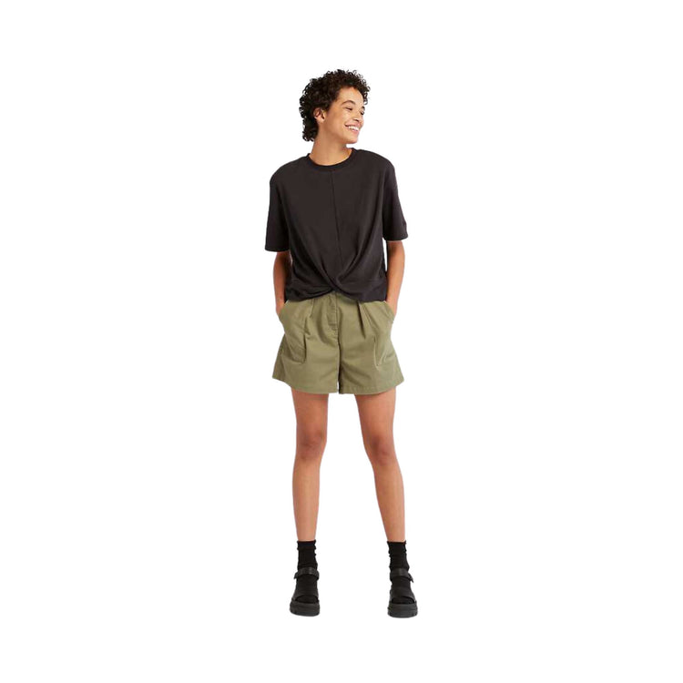 T-shirt Donna con drappeggio frontale