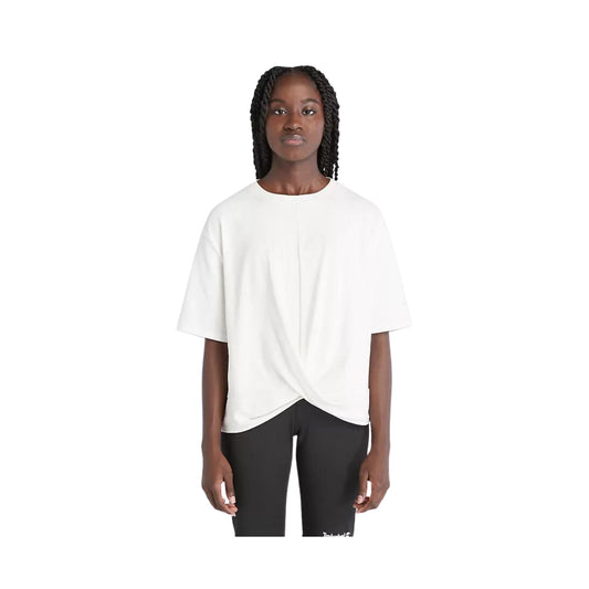 T-shirt Donna con drappeggio frontale