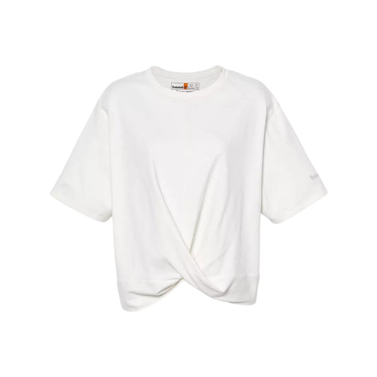 T-shirt Donna con drappeggio frontale