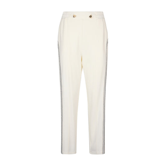 Pantaloni Donna jogging in jersey Bianco