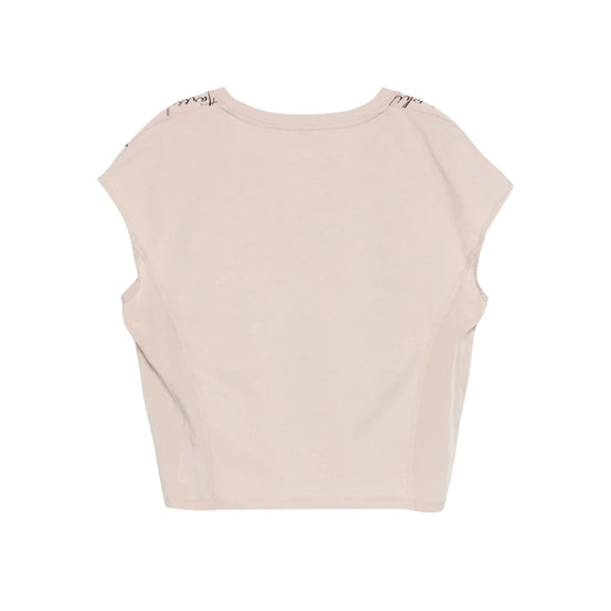 T-shirt Donna a tinta unita con scollo a V