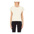 T-shirt Donna in cotone con logo Bianco modella frontale