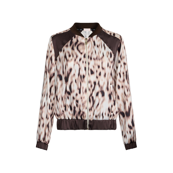 Women's Bomber Jacket in Animal Printed Satin Liu Jo Martini 900