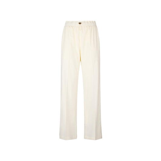 Pantaloni donna in misto bambù stretch Bianco