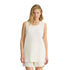 Top Donna Bianco con logo e strass modella frontale