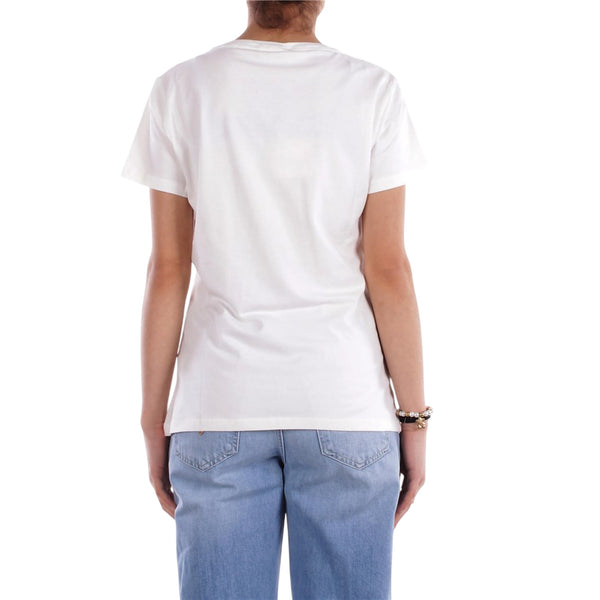 T-shirt Donna con logo frontale con strass