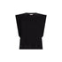 Top Nero da donna con logo strass al fondo