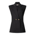 Gilet da Donna nero con spalline imbottite