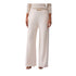 Pantaloni Donna in jersey con spacchetti Bianco modella frontale