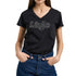 T-shirt Donna in cotone con logo decorato con strass