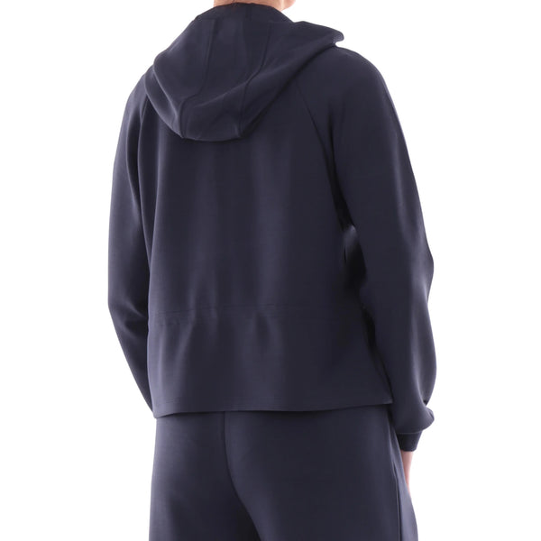 Felpa con zip blu da Donna 