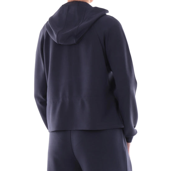 Felpa con zip blu da Donna 