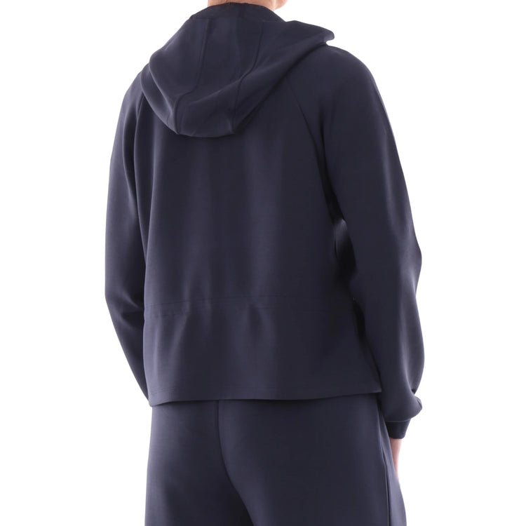 Felpa con zip blu da Donna 