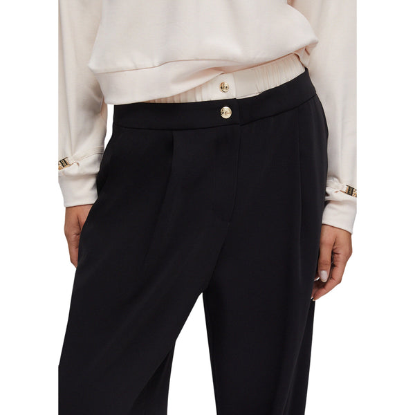 Pantaloni baggy neri con doppio cintone