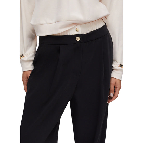 Pantaloni baggy neri con doppio cintone