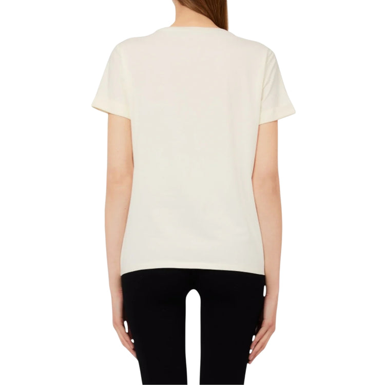 T-shirt bianca con stampa bird