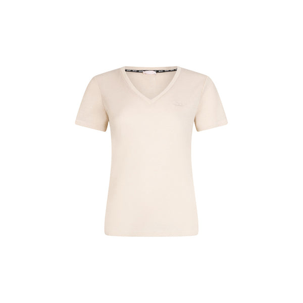 T-shirt da Donna con scollo a V Champagne