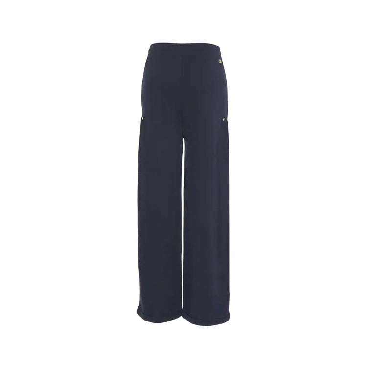 Pantalone Donna a gamba ampia Blu retro