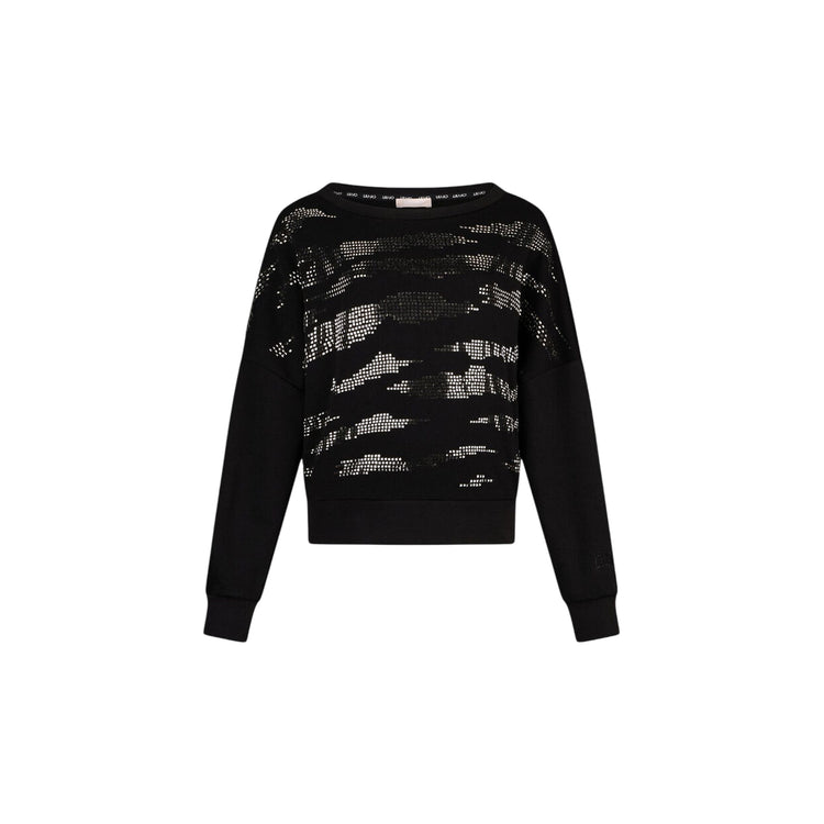 Felpa Donna con applicazioni strass