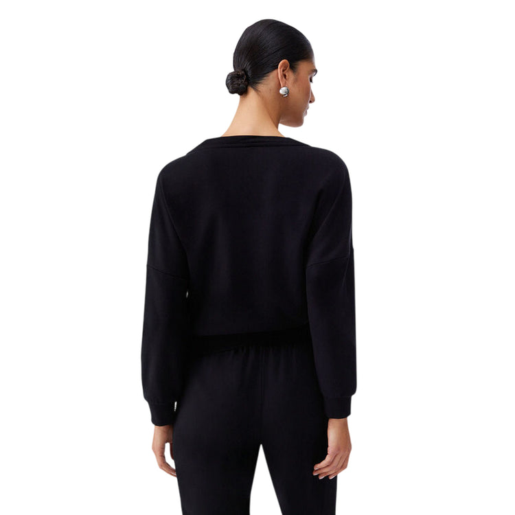 Felpa Donna con applicazioni strass modella retro