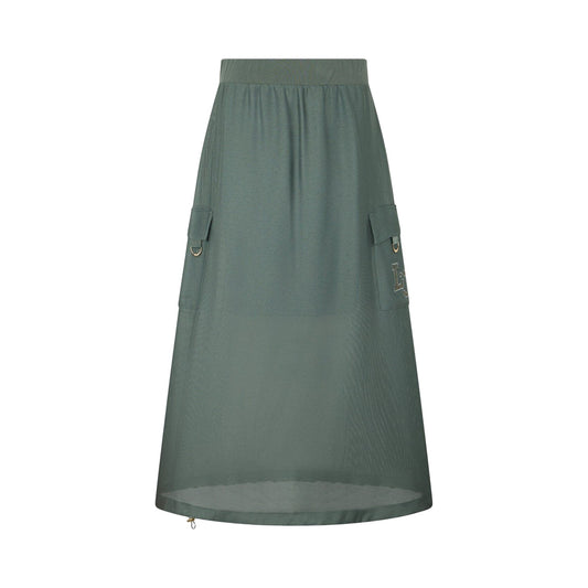 Gonna lunga Donna in mesh Verde