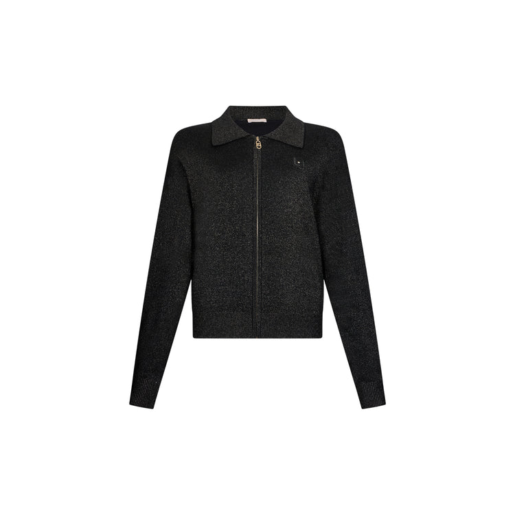 Cardigan Donna in lurex con zip